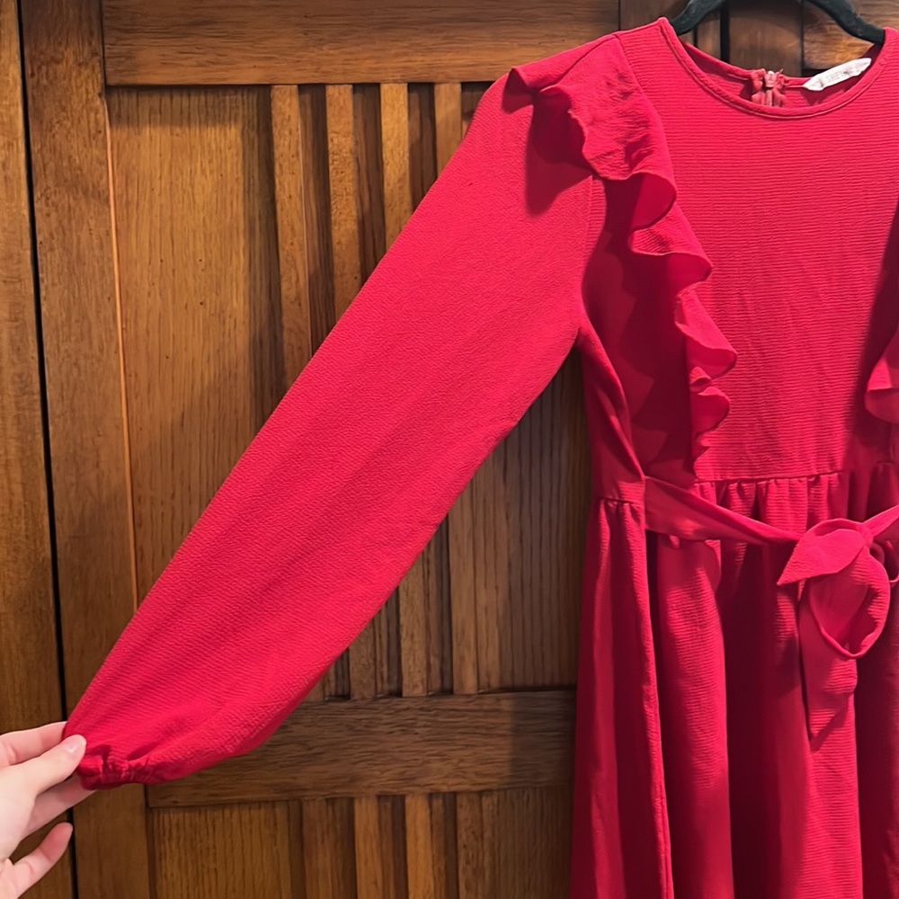 Red Ruffle Dress - Picture 2 of 2